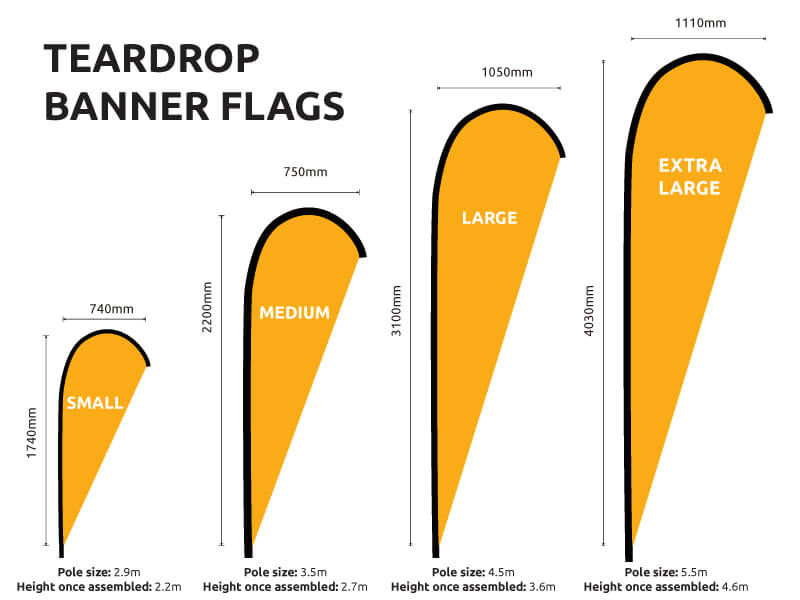 teardrop banner